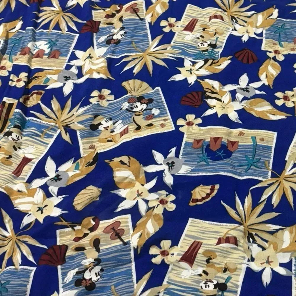 Disney Store Hawaiian Mickie Minnie Mouse Maxi Dress Size S - Picture 3 of 7